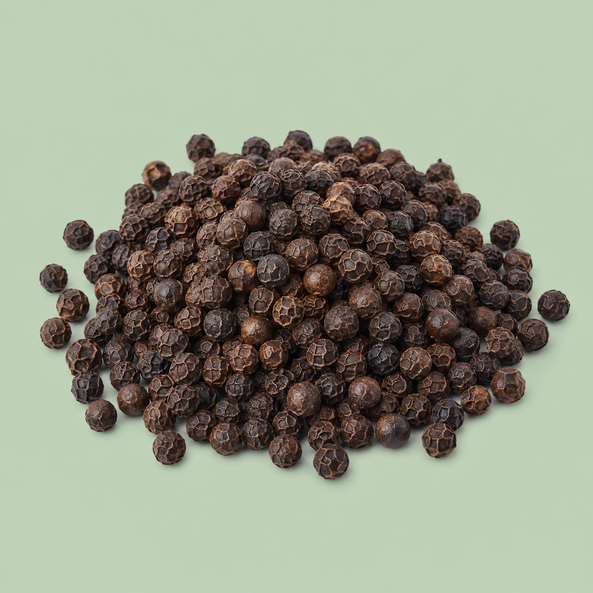 Whole black peppercorns