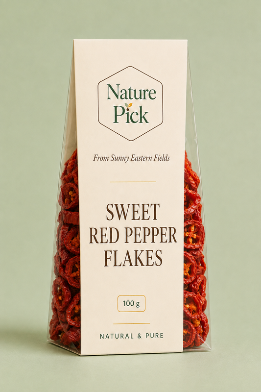Sweet red pepper flakes (sun-dried)