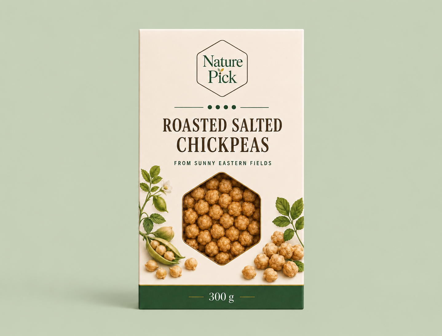 Roasted and salted chickpeas