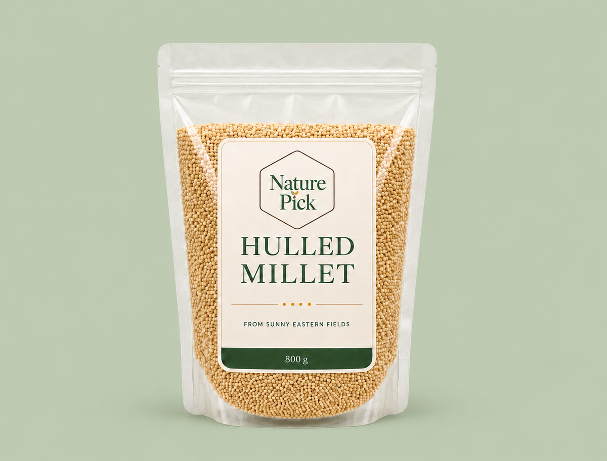 Skalade hirsfrön 800 g – Nature Pick