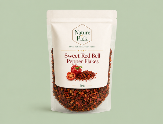 Sweet red pepper flakes (sun-dried)