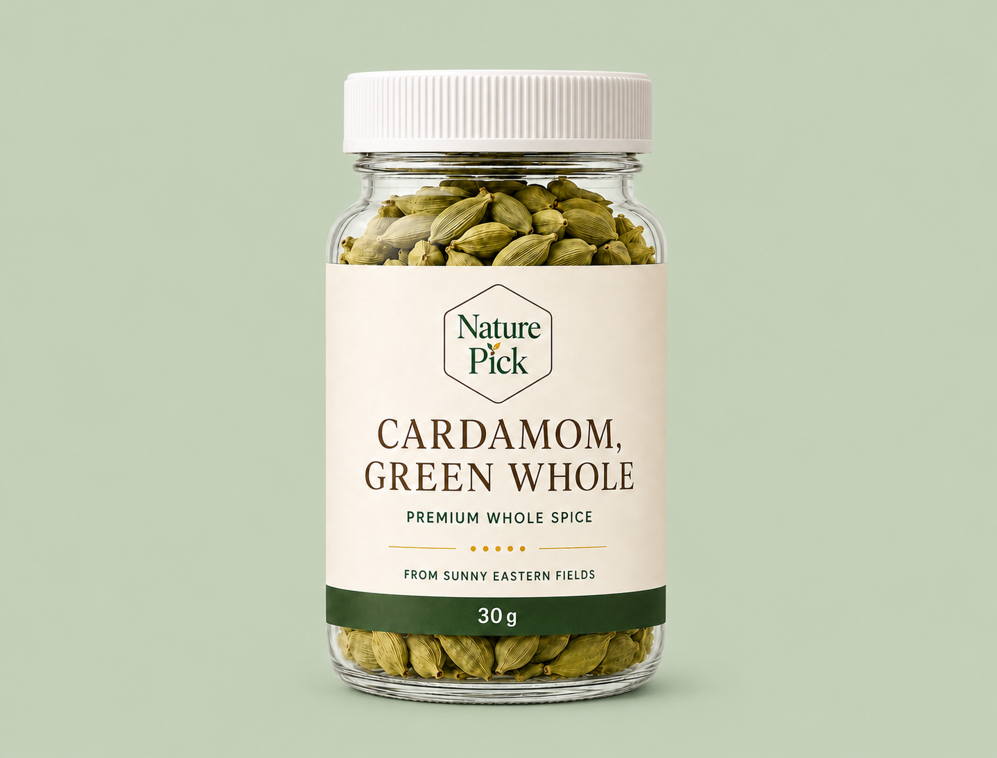 WHOLE GREEN CARDAMOM (ELETTARIA CARDAMOMUM)
